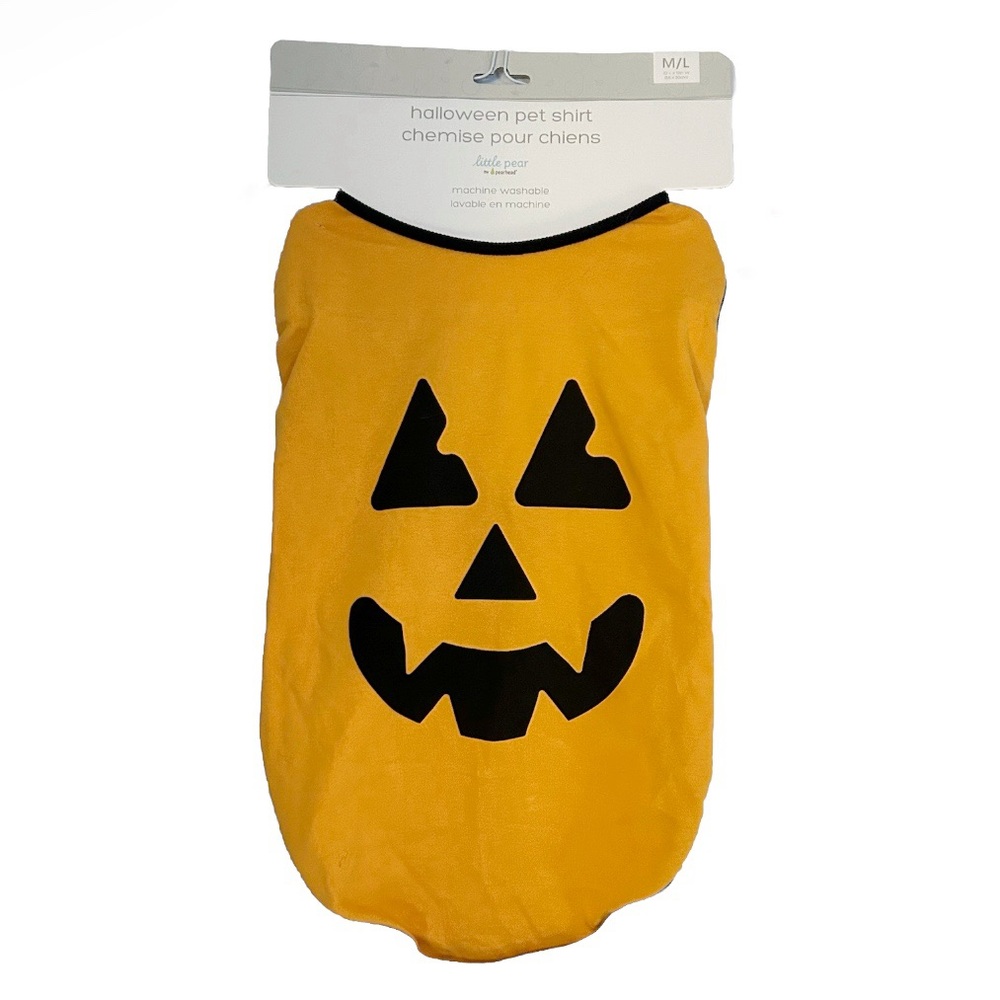 Pet Cat Dog Pumpkin Jack-o-Lantern Halloween Costume Orange Black M/L Cotton New
